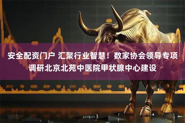 安全配资门户 汇聚行业智慧！数家协会领导专项调研北京北苑中医院甲状腺中心建设